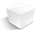 shiny white box logo